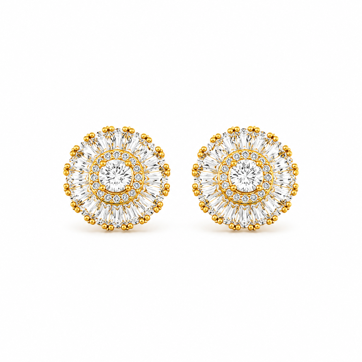 Halo Crystal Necklace & Earrings Set