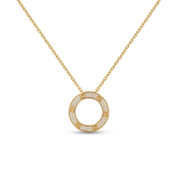 Celeste Pavé Circle Necklace