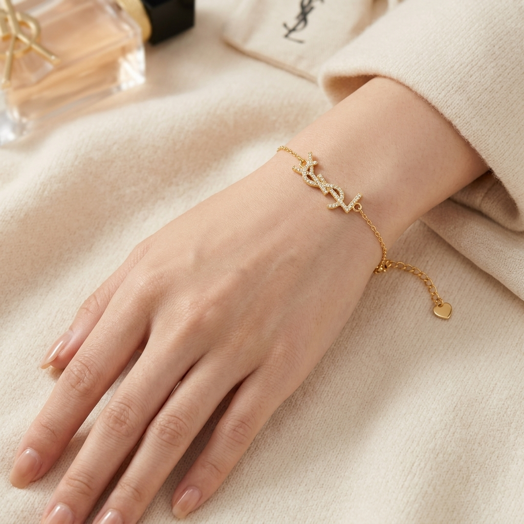 The Crystal Script Bracelet