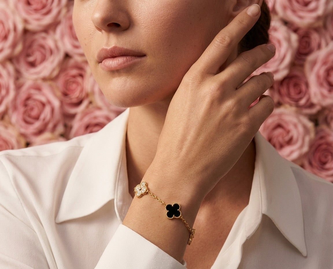 Midnight Clover Bracelet