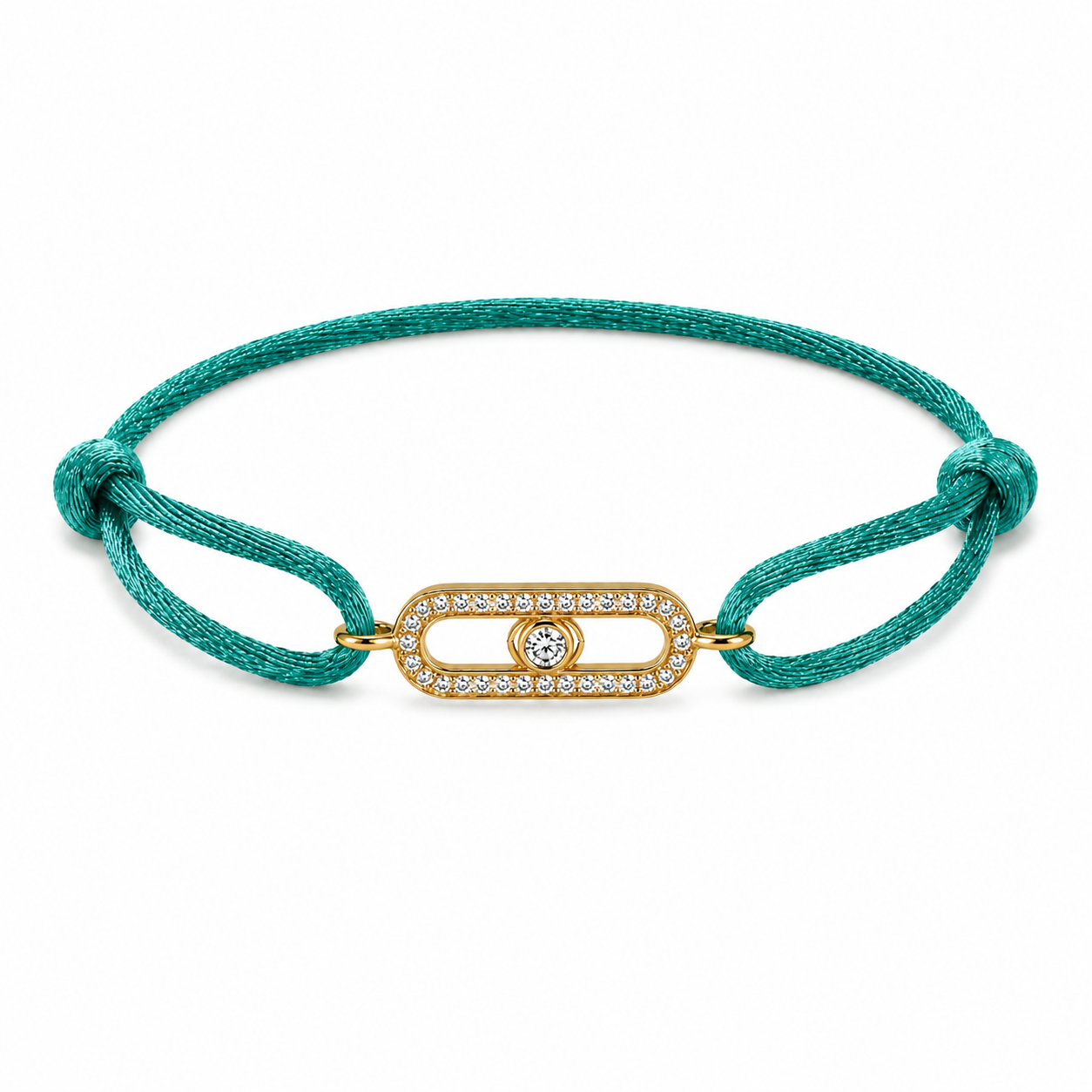Turquoise Crystal Link Bracelet