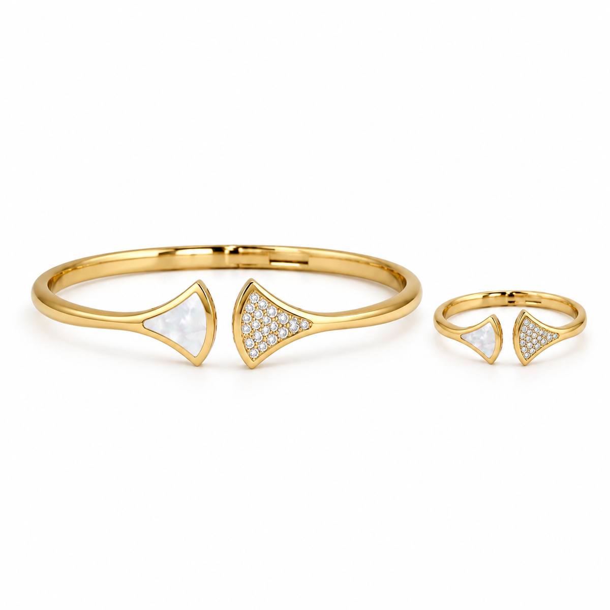 Aurelia Gold Fan Cuff Bracelet