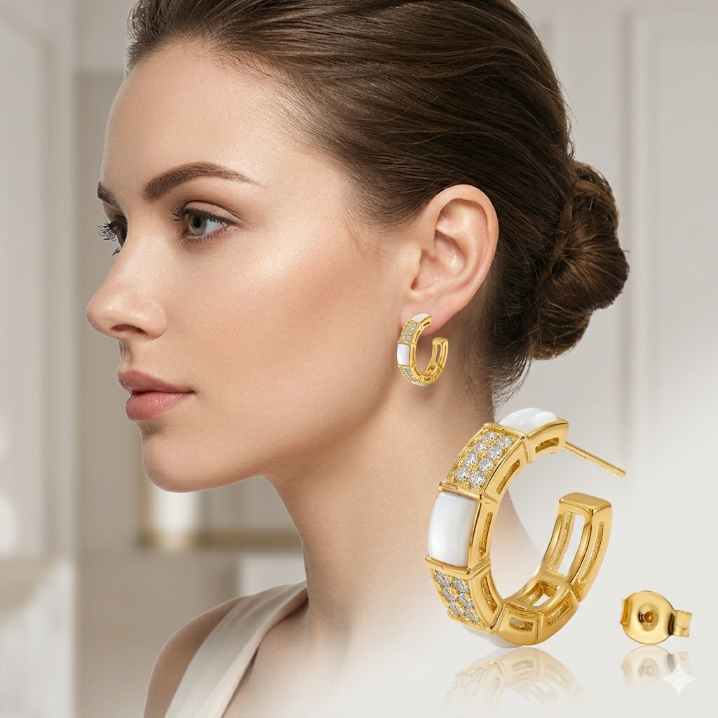 Crystal Pearl Drop Earrings