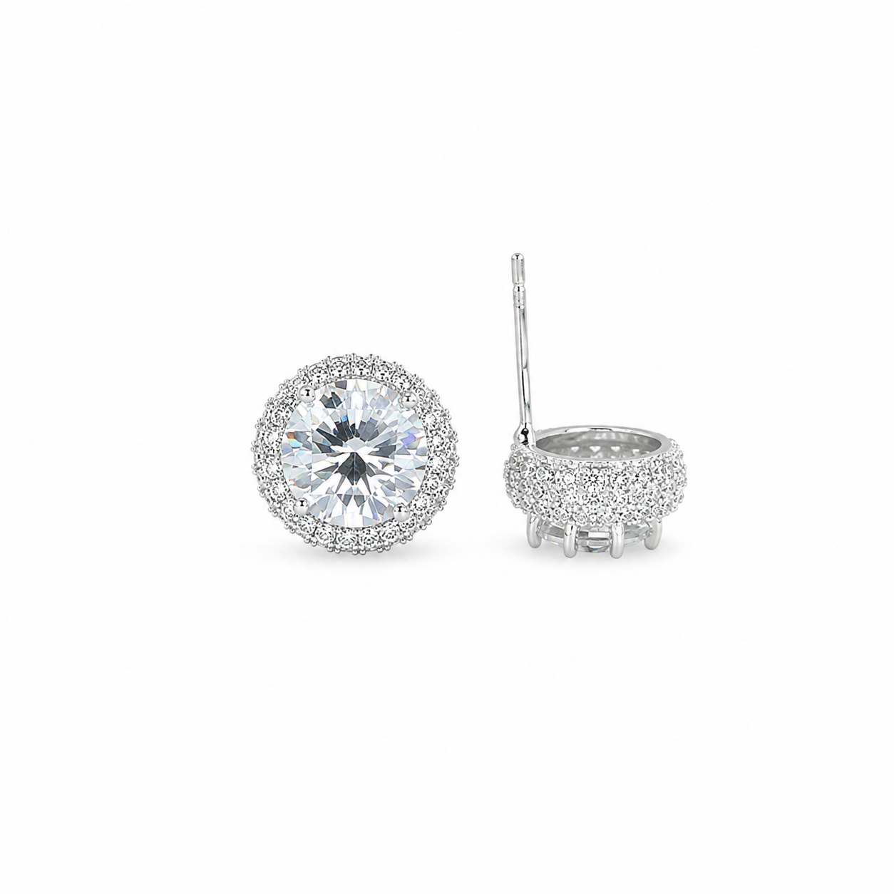 Celeste Halo Stud Earrings