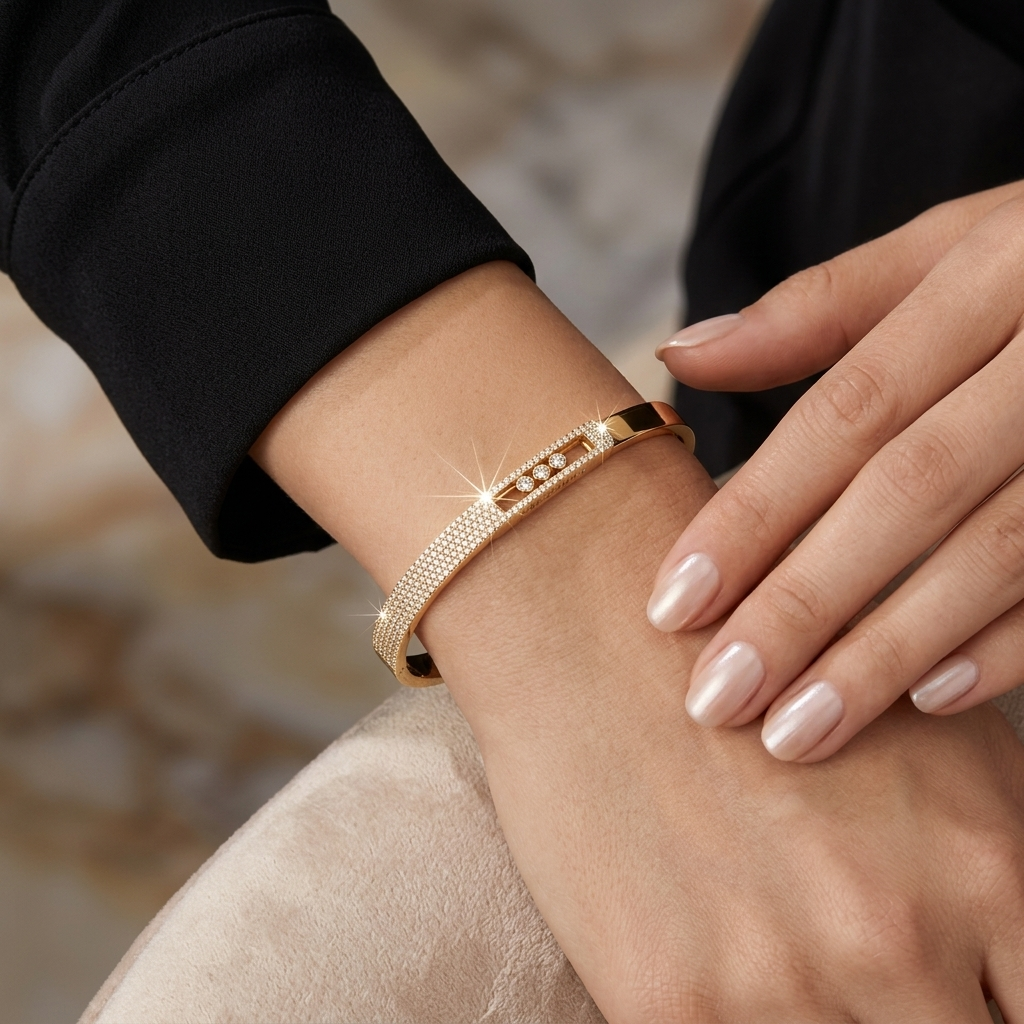 Lumière Floating Zircon Cuff – Luxe Edition