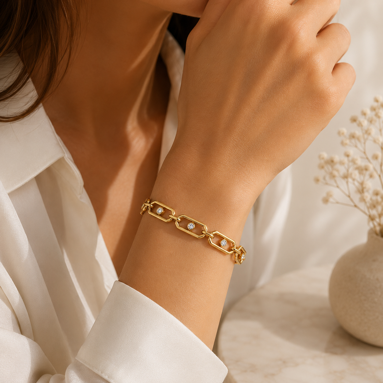 Isabella Crystal Link Bracelet