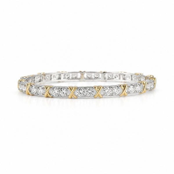 Luxe Crystal X Bangle