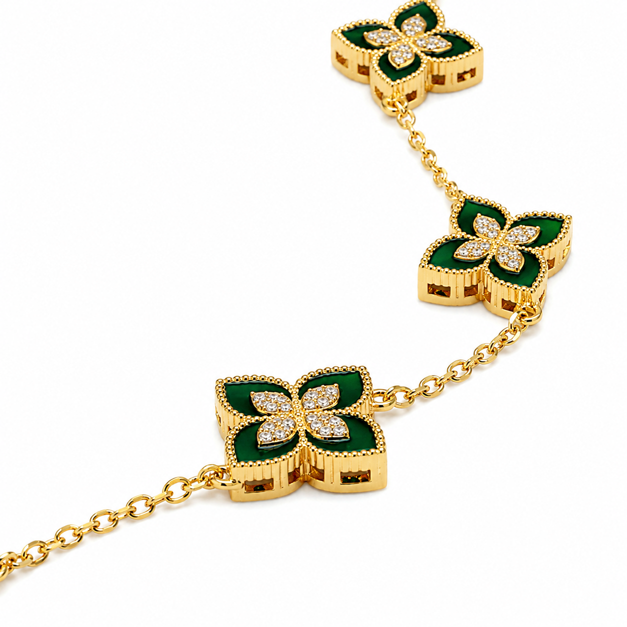Emerald Clover Necklace