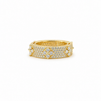 Crystal Fleur Pavé Ring