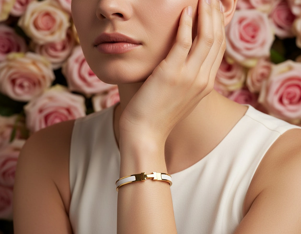 Valencia White Luxe Bangle
