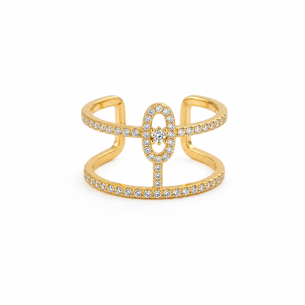 Crystal Open Statement Ring