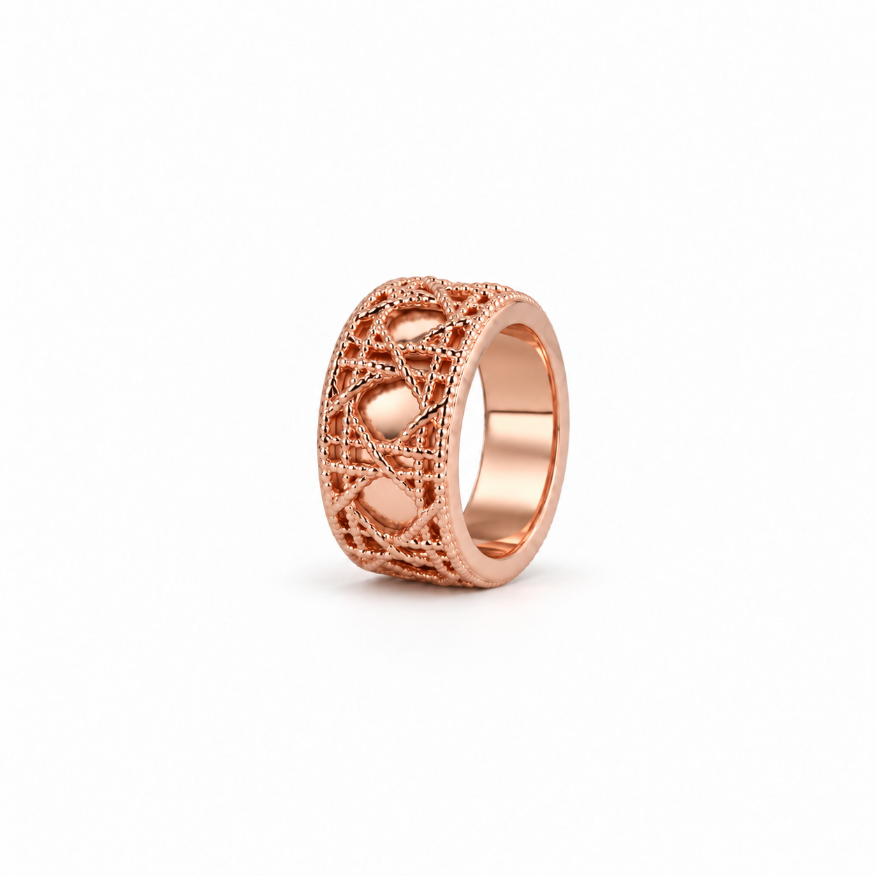 Rose Gold Lattice Ring