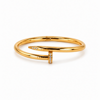 Signature Edition Gold Zircon Nail Bangle