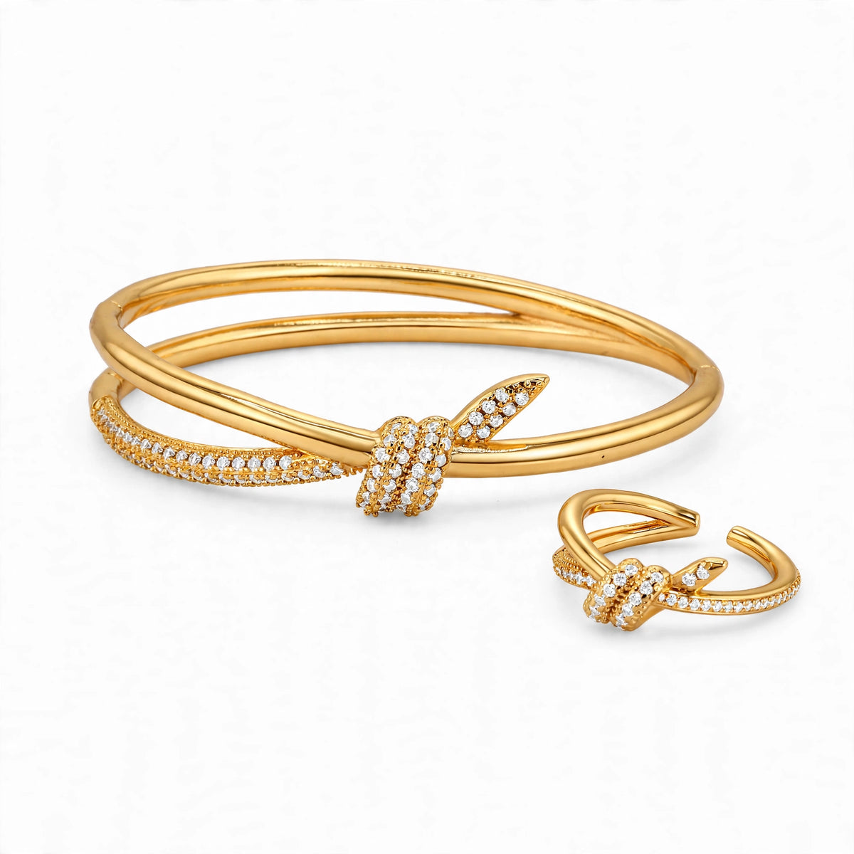 Knot Bangle & Ring Set