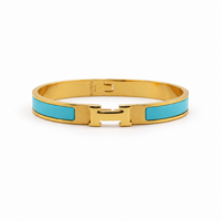 The Riviera Enamel Bracelet – Turquoise