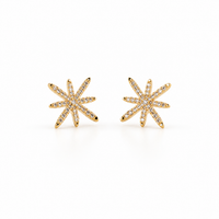 Starlight Burst Stud Earrings