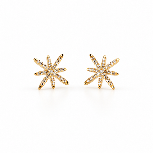 Starlight Burst Stud Earrings