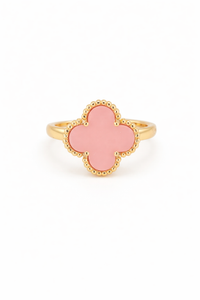 Luxe Blush Clover Ring