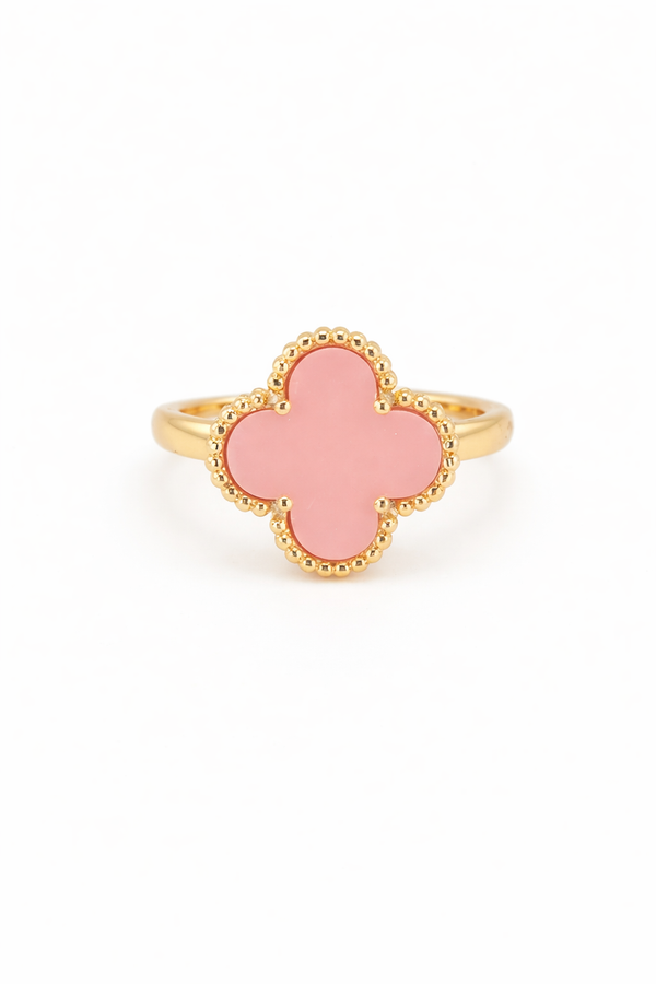 Luxe Blush Clover Ring