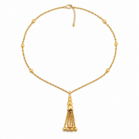 Golden Tassel Drop Necklace