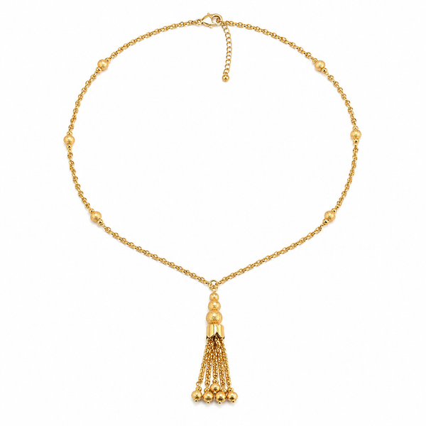 Golden Tassel Drop Necklace