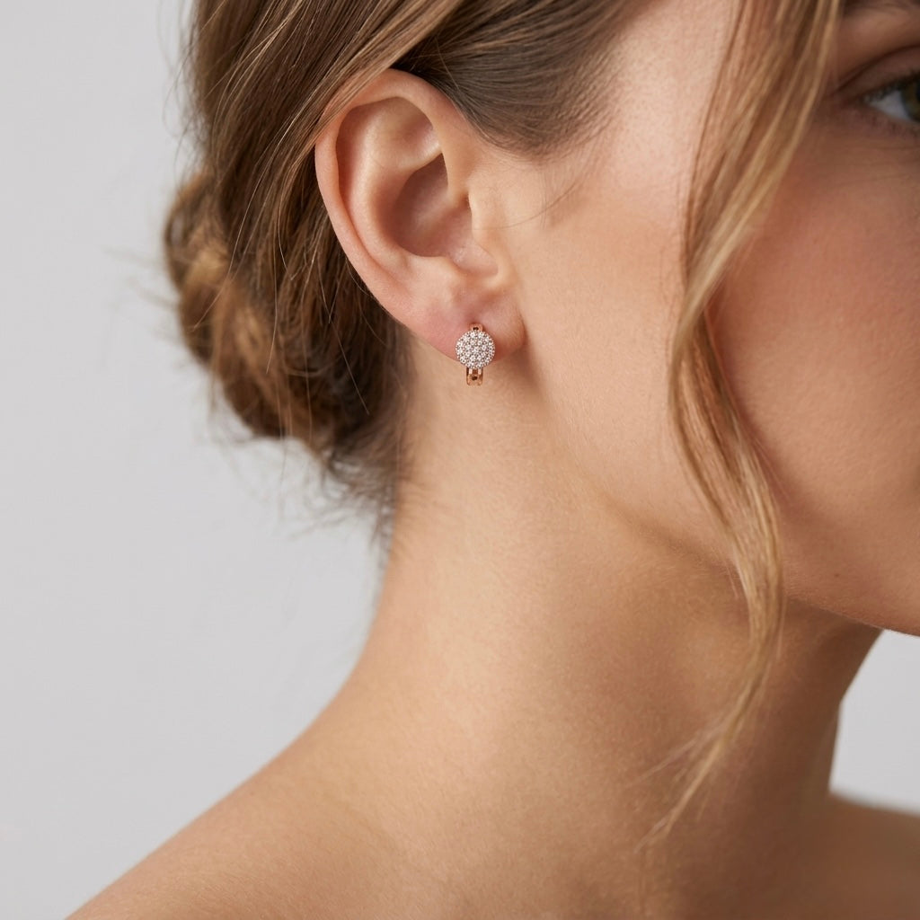 Celeste Pavé Hoop Earrings