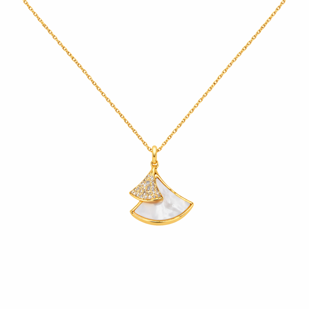 Radiant Fan Pendant Necklace