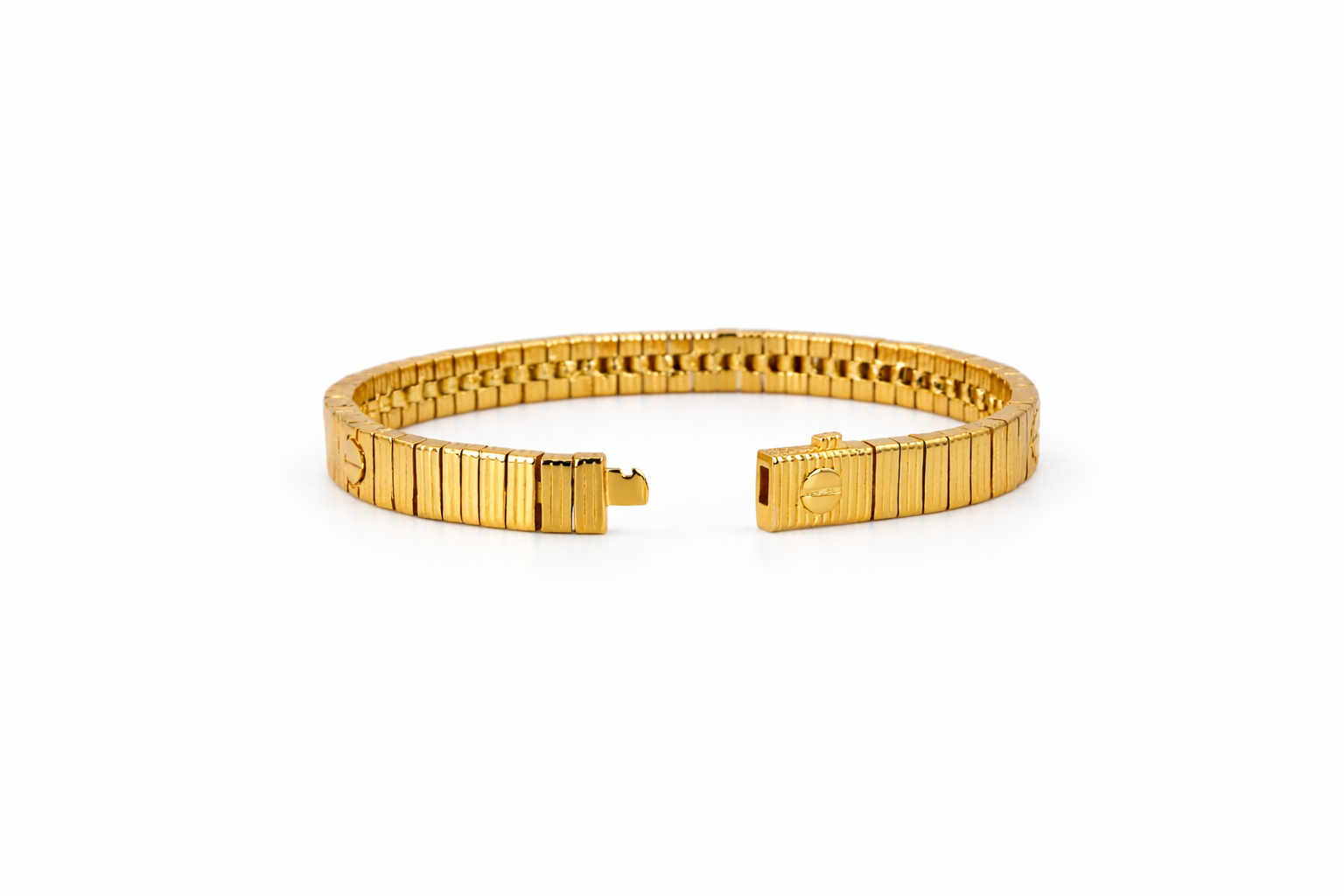 Luxe Screw Detail Gold Bracelet