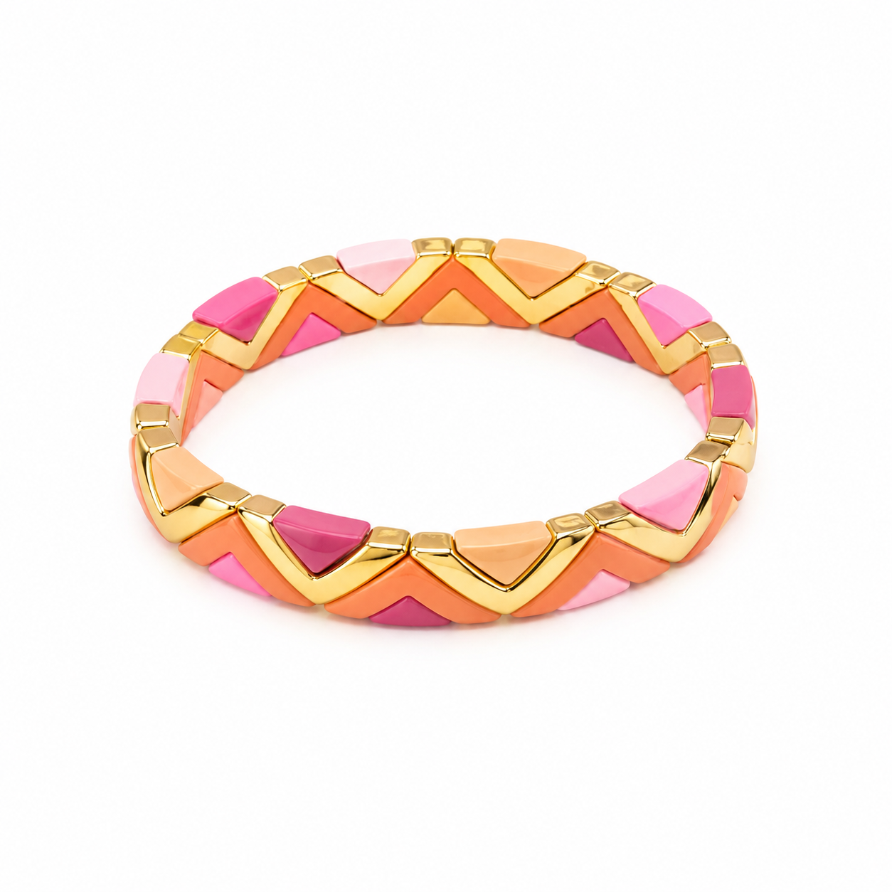 Pink Mosaic Luxe Bangle
