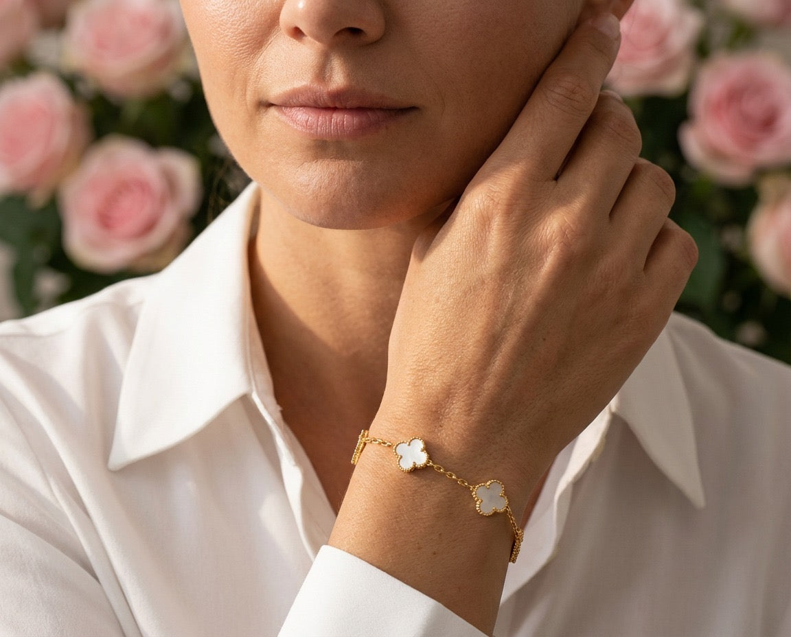 Ivory Clover Bracelet