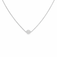 Dainty Pavé Circle Necklace