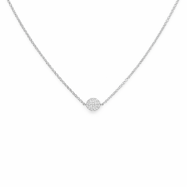 Dainty Pavé Circle Necklace