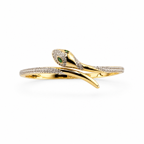Serpentine Luxe Crystal Bangle