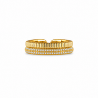 Luna Crystal Adjustable Ring