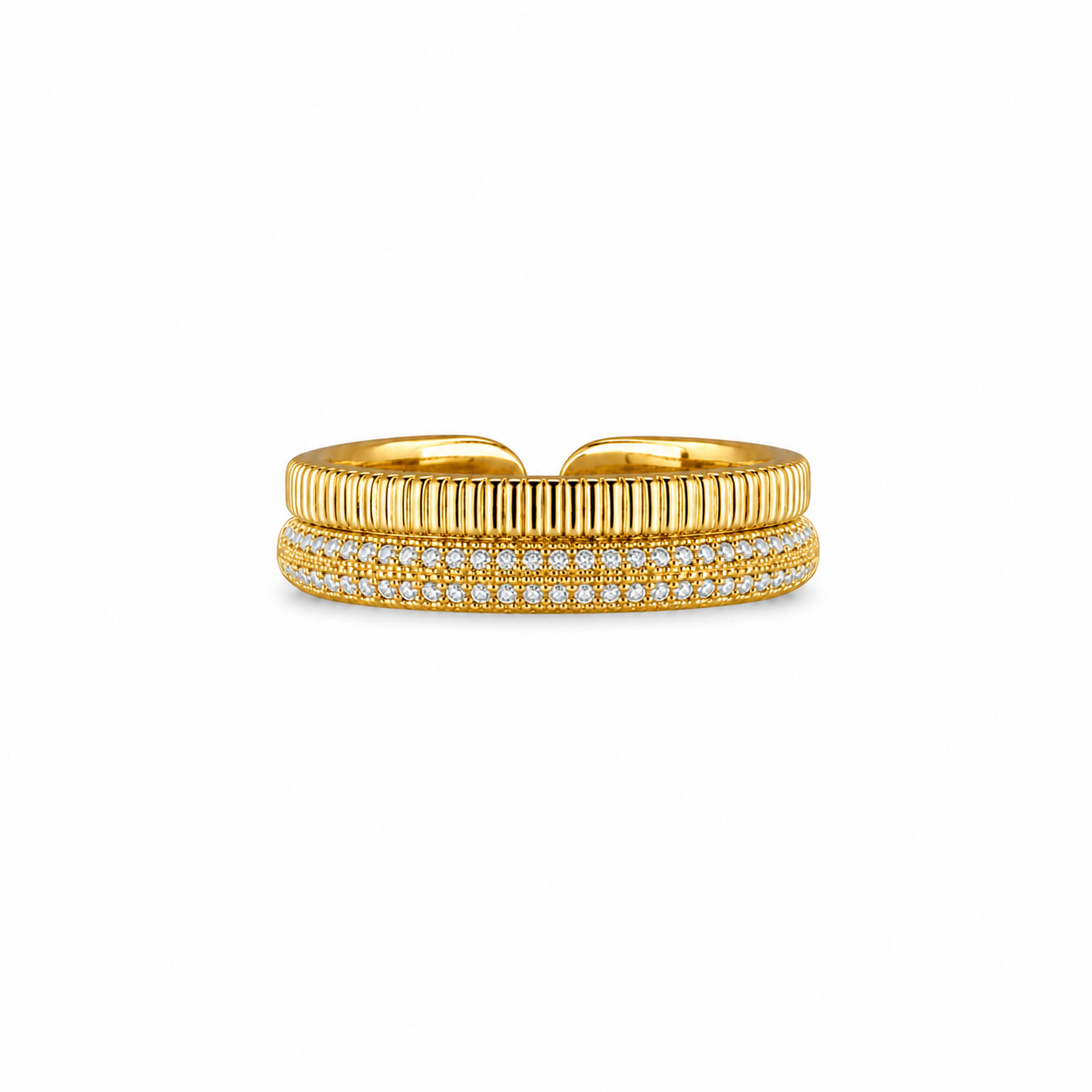 Luna Crystal Adjustable Ring