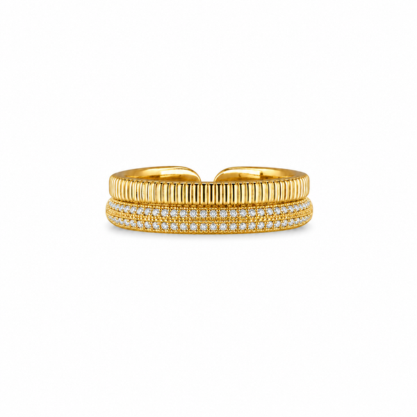 Luna Crystal Adjustable Ring