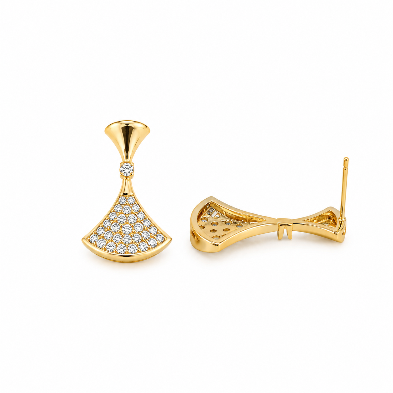 Fan Crystal Earrings
