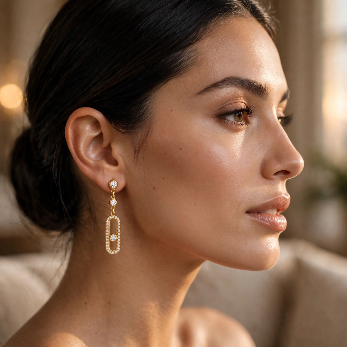 The Céleste Zircon Drop Earrings