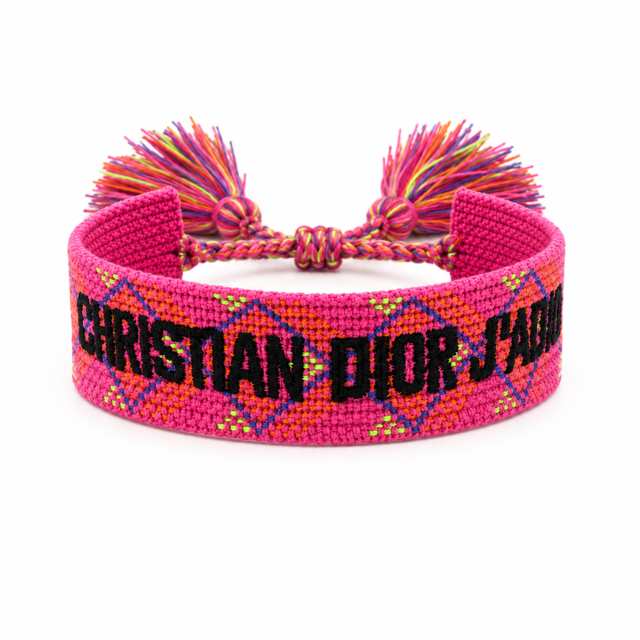 Multicolor Hot Pink Adjustable Bracelet