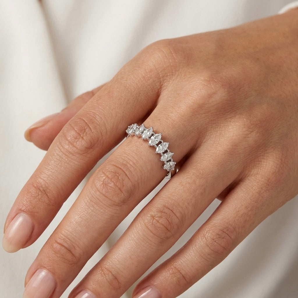 Marquise Curve Adjustable Ring