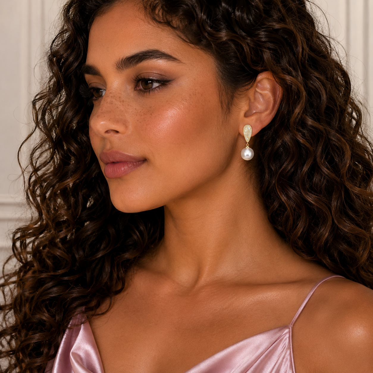 Golden Pearl Luxe Earrings