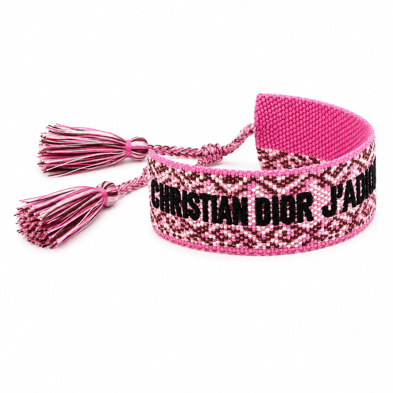 Hot Pink Woven Adjustable Bracelet