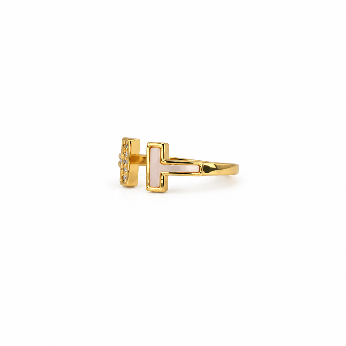 T Duo Blush Gold Ring