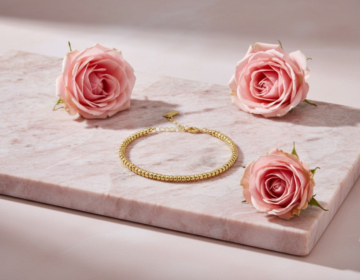 Celeste Beaded Gold Bracelet