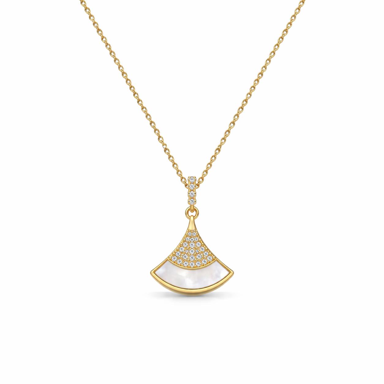 Radiant Fan Pendant Necklace