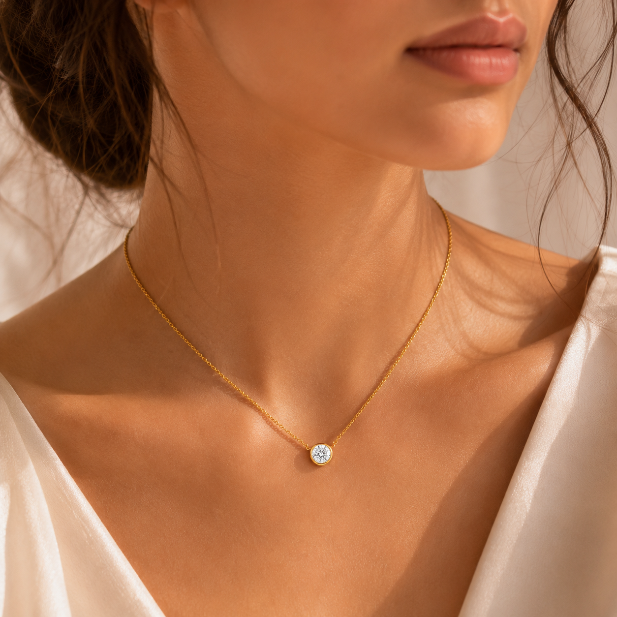 Classic Solitaire Necklace