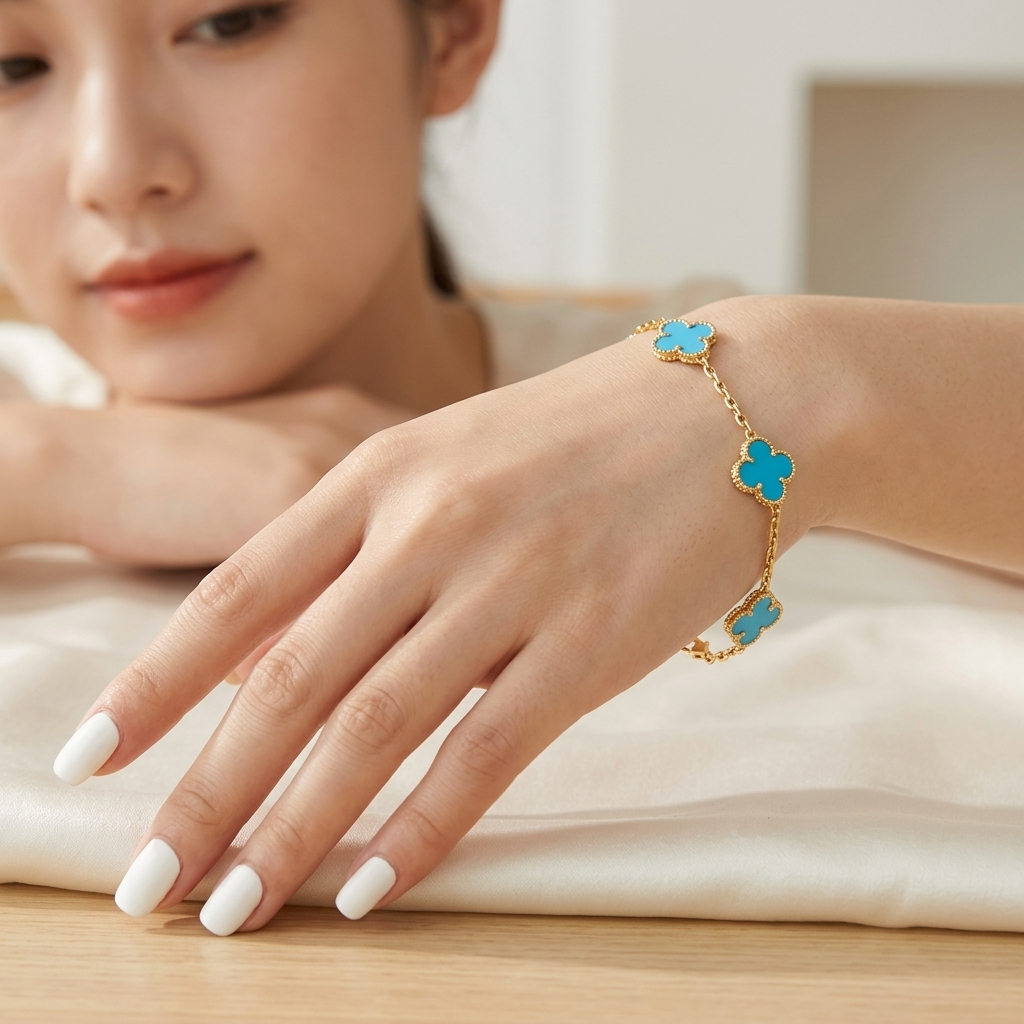 Turquoise Five Clover Bracelet