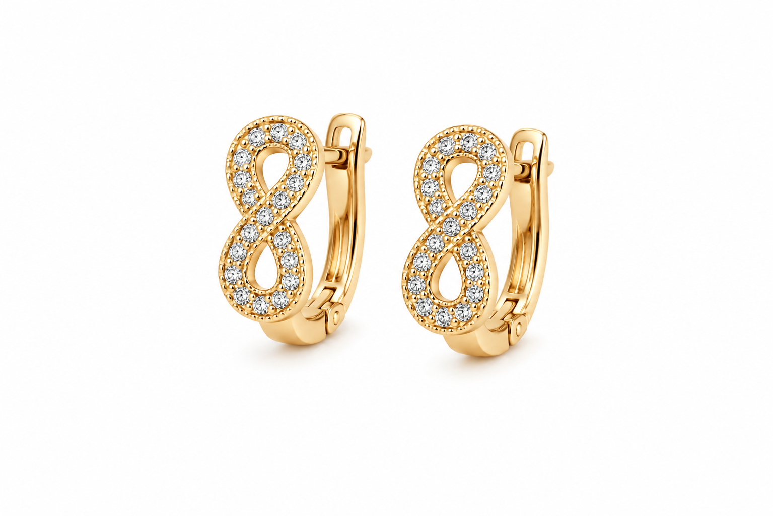 Infinity Crystal Hoop Earrings
