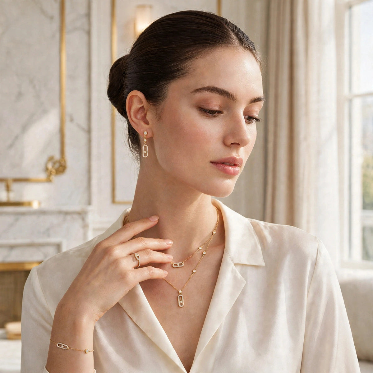 The Céleste Zircon Drop Earrings