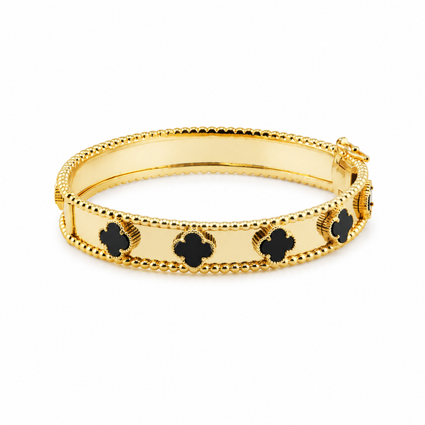 Noir Clover Bangle